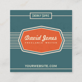 Retro Logo-Art-Quadrat-Form-Geschäfts-Karte Quadratische Visitenkarte