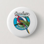 Retro-Logo auf Hawaii entdecken Button (Vorderseite)