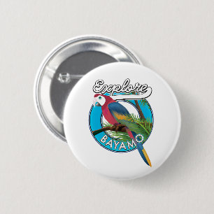 Retro-Logo auf Hawaii entdecken Button