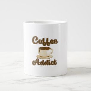 Retro-Logo Coffee-Süchtiger Jumbo-Tasse