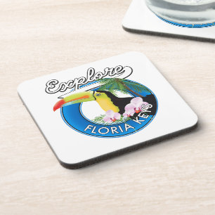 Retro-Logo der Florida Keys Getränkeuntersetzer