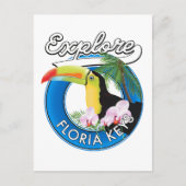 Retro-Logo der Florida Keys Postkarte (Vorderseite)
