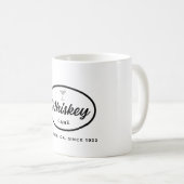 Retro-Logo der Whiskey-Lane Kaffeetasse (VorderseiteRechts)
