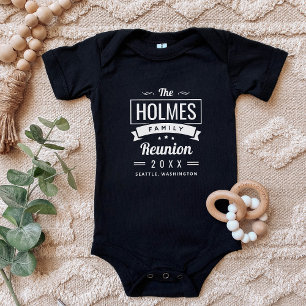 Retro-Logo Familientreffen Modern Family Baby Strampler