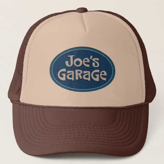 Retro-Logo "Joe's Garage" Truckerkappe (Vorderseite)