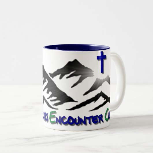 Retro Logo-Kaffeetasse Zweifarbige Tasse (VorderseiteRechts)