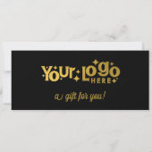 Retro-Logo Minimalistisch Black Gold-Geschenkgutsc (Rückseite)