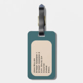 Retro Logo-personalisierter Familien-Gepäck-Umbau Gepäckanhänger (Rückseite vertikal)