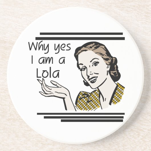 Retro Lola T - Shirts und Geschenke Sandstein Untersetzer (Vorne)