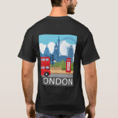 Retro London Big Ben– Iconic Landmarks T-Shirt (Rückseite)