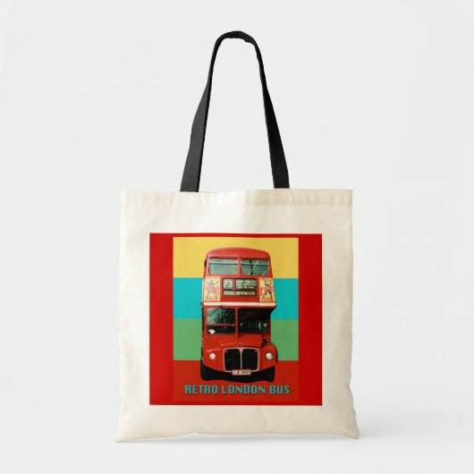 Retro London Bus Bag Tragetasche (Vorne)