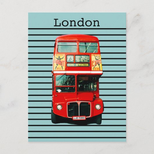 Retro London Bus Peppermint Postkarte (Vorderseite)