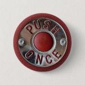 Retro London Bus "Push Once" Stopp Request Button (Vorderseite)