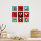 Retro London Collage Poster (Küche)