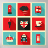 Retro London Collage Poster (Vorne)