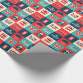 Retro London-Collagen-Papier Geschenkpapier (Ecke)