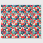 Retro London-Collagen-Papier Geschenkpapier (Flach)