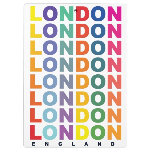 Retro London England Poster Klemmbrett (Rückseite)