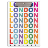 Retro London England Poster Klemmbrett (Vorderseite)