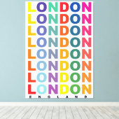 Retro London England Poster Leinwanddruck (Insitu (Holzboden))