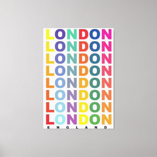 Retro London England Poster Leinwanddruck (Vorderseite)