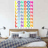 Retro London England Poster Leinwanddruck (Insitu (Schlafzimmer))