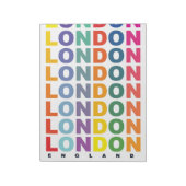 Retro London England Poster Notizblock (Rotiert)