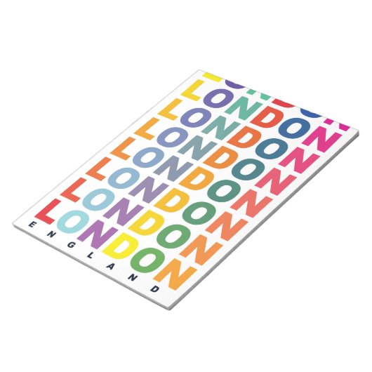 Retro London England Poster Notizblock (angewinkelt)