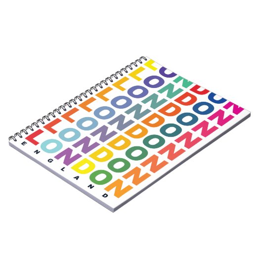 Retro London England Poster Notizblock (Linke Seite)