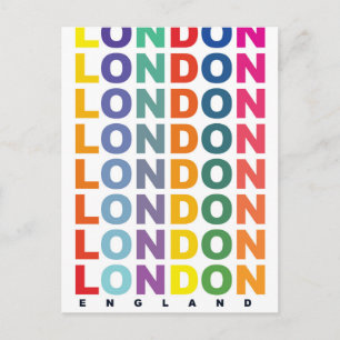 Retro London England Poster Postkarte