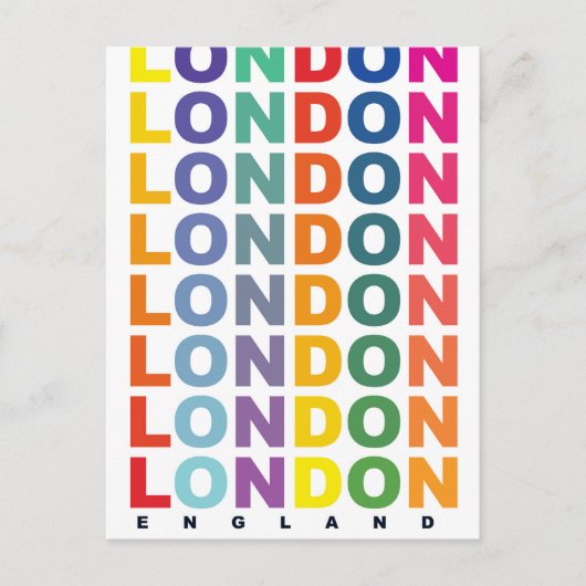 Retro London England Poster Postkarte (Vorderseite)
