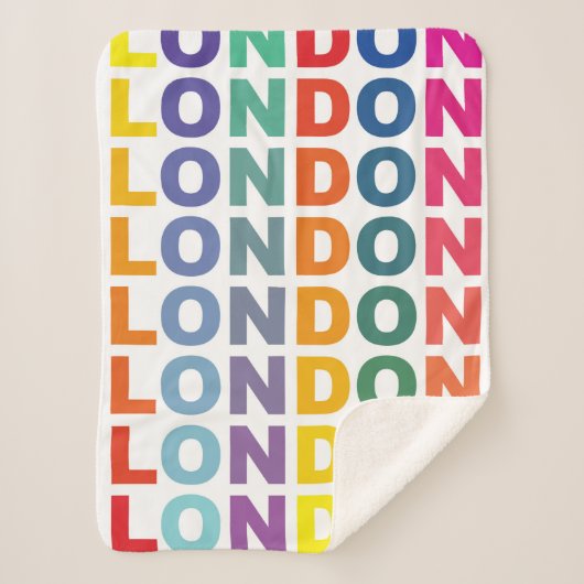 Retro London England Poster Sherpadecke (Vorderseite)