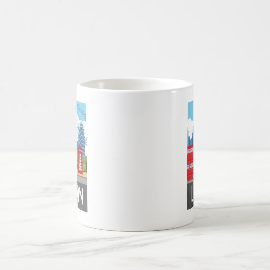 Retro London Tea Iconic Landmarks Kaffeetasse (Mittel)