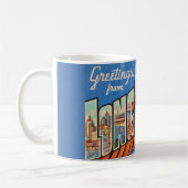 Retro Long Beach, CA Gruß Tasse (Links)