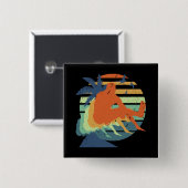 Retro Long Jump Track & Field Olympiasieger Fan Button (Vorne & Hinten)