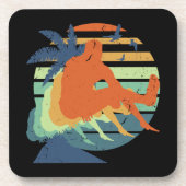 Retro Long Jump Track & Field Olympiasieger Fan Getränkeuntersetzer (Vorderseite)