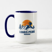 Retro Longs Peak Wandern T - Shirt Tasse (Links)