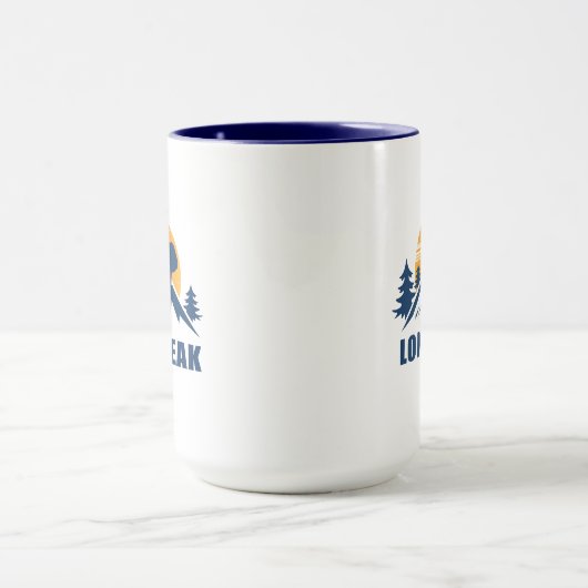 Retro Longs Peak Wandern T - Shirt Tasse (Zentrum)