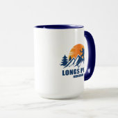 Retro Longs Peak Wandern T - Shirt Tasse (VorderseiteRechts)