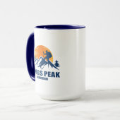 Retro Longs Peak Wandern T - Shirt Tasse (Vorderseite Links)