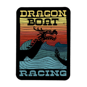 Retro-Look Drachenbootrennen Magnet