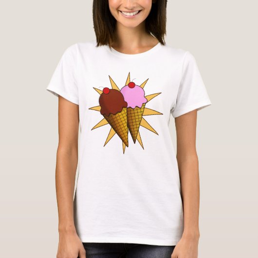 Retro Look Ice Creme T-Shirt (Vorderseite)