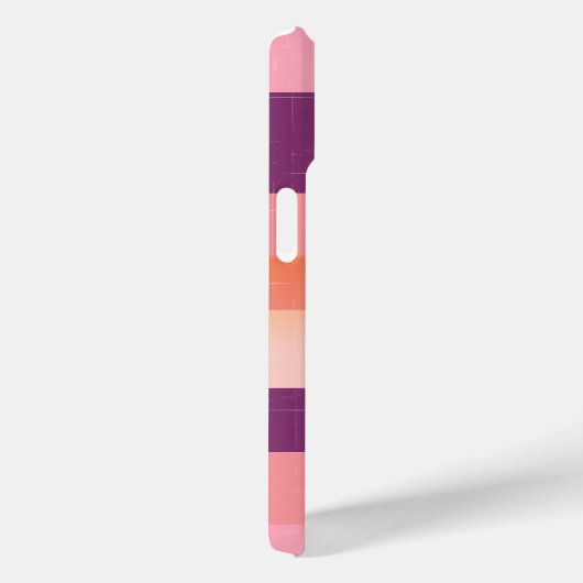 Retro Look Monogramm Bonbonstreifen Case-Mate iPhone Hülle (Rückseite / Rechts)