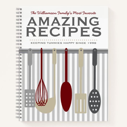 Retro Look Personalisiert Rezept Notizblock (Vorderseite)