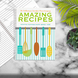 Retro Look Personalisiert Rezept Notizblock