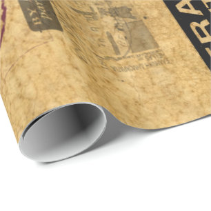 Retro Look Postage und TravelStamps Wrapping Paper Geschenkpapier