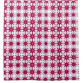 Retro-Look rosa lila Sternexplosion Duschvorhang