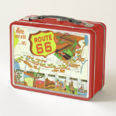 Retro Look Route 66 Metal Lunch Box (Rückseite)