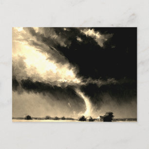 Retro Look Tornado Art Postkarte