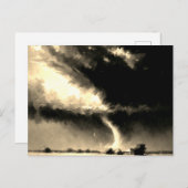 Retro Look Tornado Art Postkarte (Vorne/Hinten)